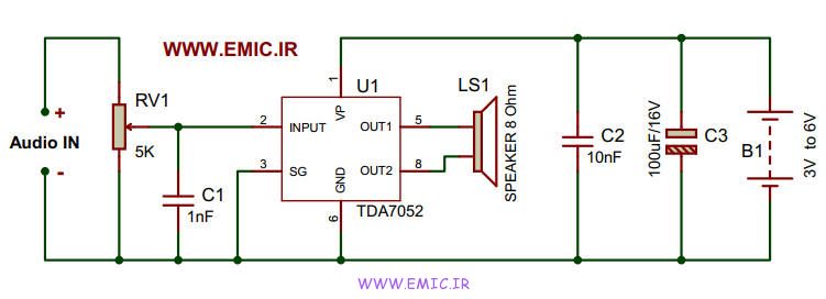 TDA7052-Mono-small-amplifier-emic
