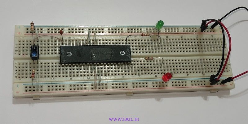 پروژه AVR تشخیص رنگ سیاه از سفید