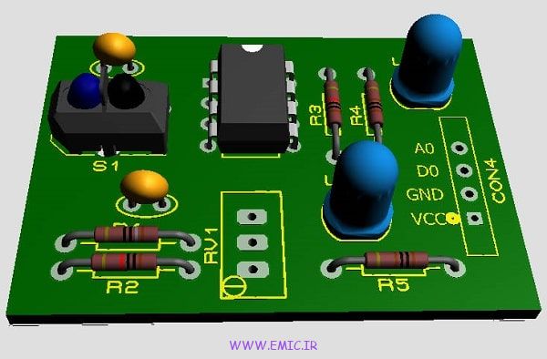 مدار ماژول سنسور مادون قرمز TCRT5000